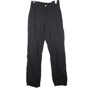 XCVI Black Utility Pants High Rise Straight Leg Pockets Cotton Women's Large